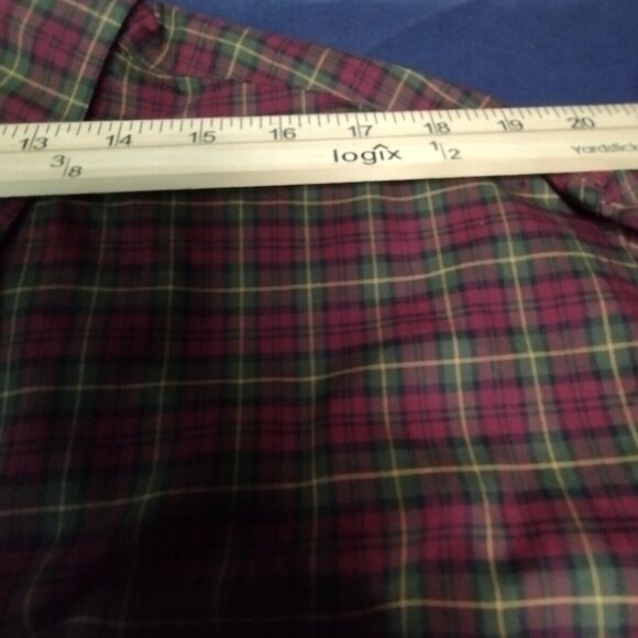 LL BEAN Shirt Mens Casual Button Up XL Tall Cotton Blend Red‎ Plaid - Picture 6 of 7